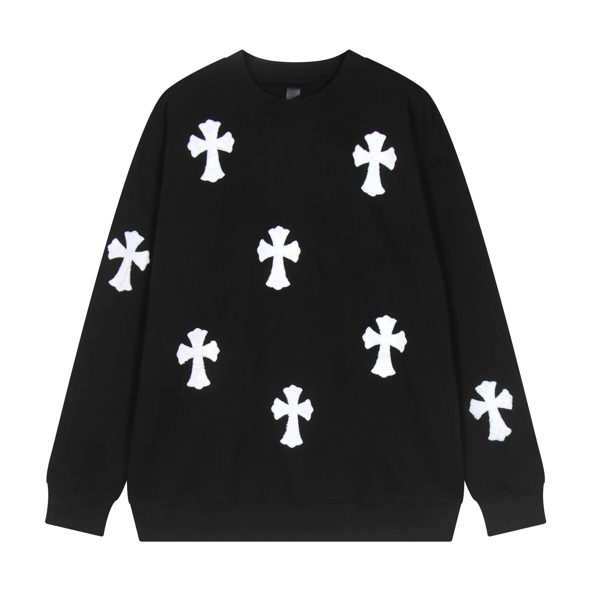 P250 Chrome Hearts Chrome Hearts Embroidered Towel Embroidered Sweater Round Neck Sweater Size: SMLXL Color: Black